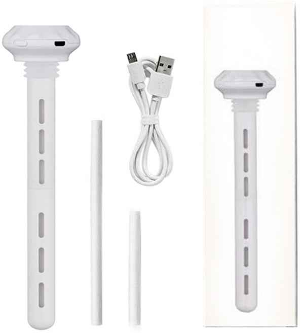 미니 가습기 스틱은 여행용 침실 사무실을 위해 구동되는 짧은 긴면 코어 USB를 포함합니다. 조용한 소형 초음파, 하얀색