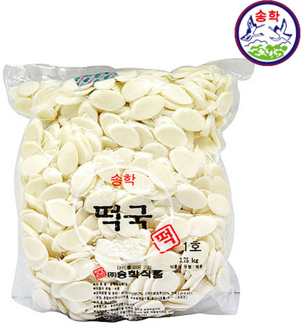 송학식품 떡국떡 쌀떡 식관 1호 업소 식당 대용량 3.75kg, 3개