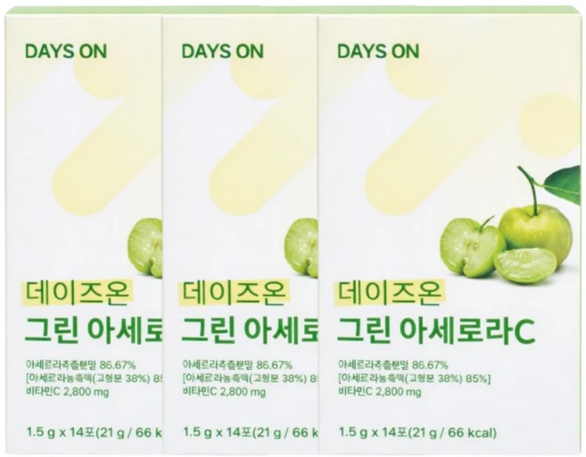 고품질 그린 아세로라 천연 유래 비타민C 분말, 1세트, 42회분 - 쿠팡