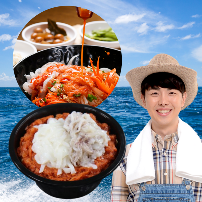 (명품) 한치 물회 세트 모듬 다리 몸통 육수 소스 물회용 밀키트 캠핑음식, 1개, 1.4kg, 한치(다리+몸통)물회