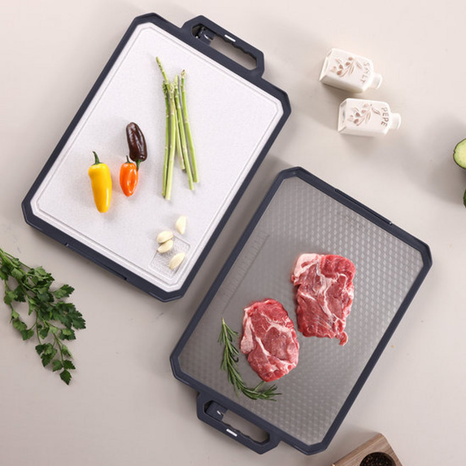 [세워서보관하세요] 가벼운 스텐316 스텐 양면 스탠딩 대형도마 칼갈이 논슬립, 1개, 양면도마