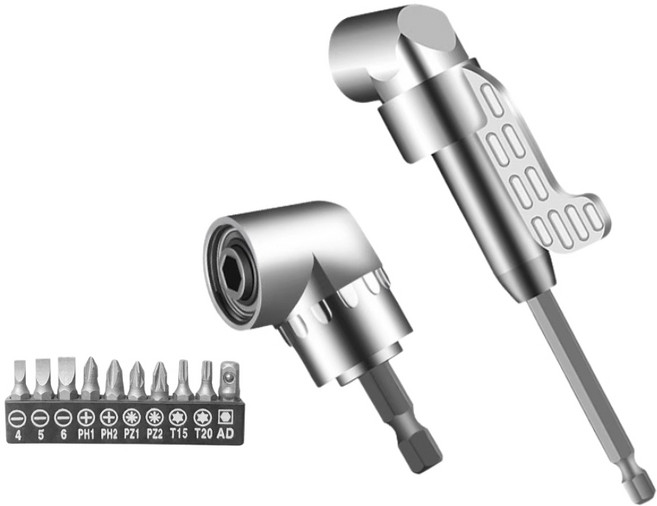 tinduo 코너 드라이버 어댑터 세트, 2pc+비트, 1세트