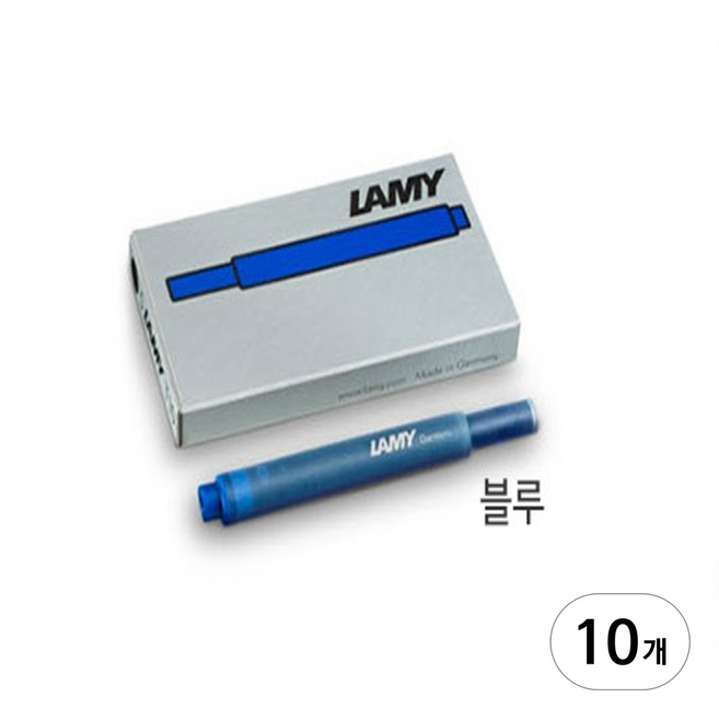 LAMY 만년필용 잉크카트리지 T10 5개입, 10개, 블루