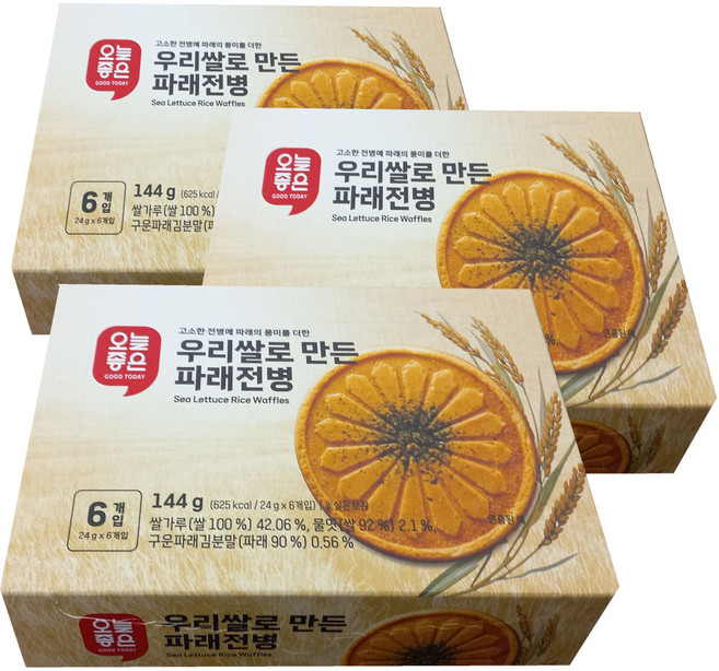 오늘좋은 우리쌀로 만든 파래전병, 3개, 144g