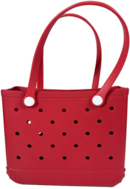 컴윗미 EVA 젤리 방수 수영 목욕 가방, 레드