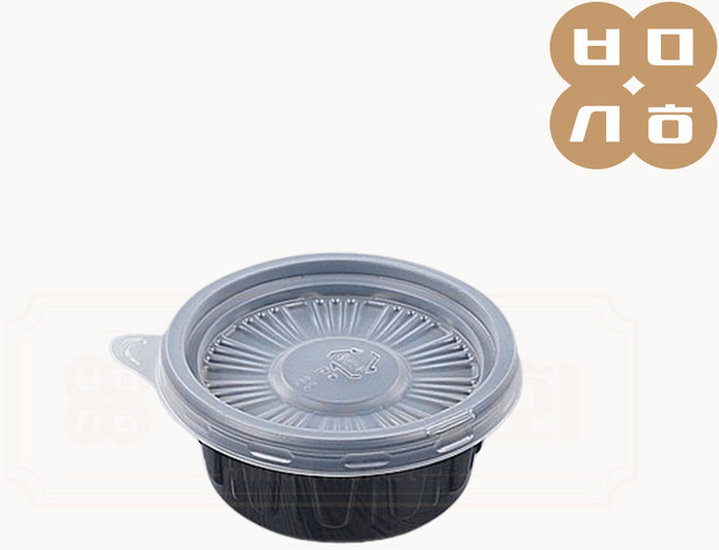 백만상회 BK 일회용 70파이 소스용기 소 흑색 (합포장), 2000세트, 1개