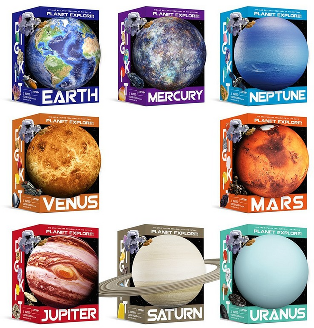 태양계 발굴키트 (갤럭시 발굴키트), 지구형 행성 (지구 금성 화성 수성)