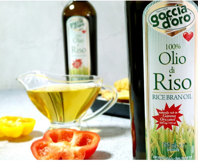 고챠도로 100% 현미유(Goccia D’oro Rice Oil), 750ml, 4개