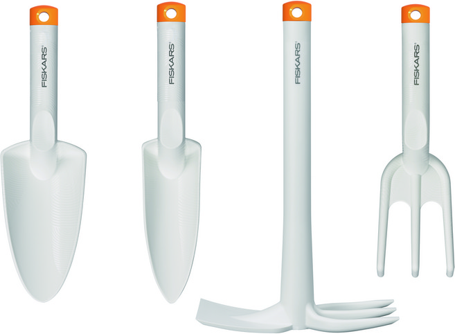(피스카스) Fiskars 원핸드 원예/가드닝 작업공구 화이트 4종(모종삽 이식삽 포크 괭이), 이식삽(1027033), 1개