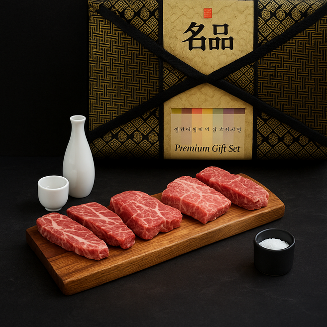 풀꽃마켓 프리미엄 1++한우선물세트 구이용 600g (등심)최고급 투뿔 한우, 1세트