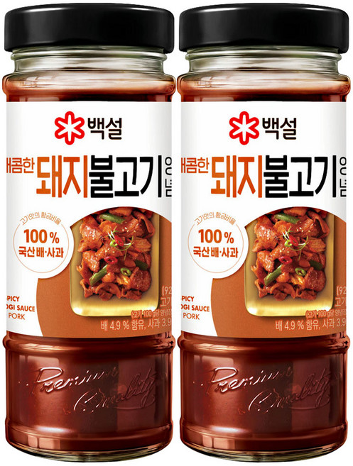 백설 매콤한 돼지 불고기 양념, 500g, 2개