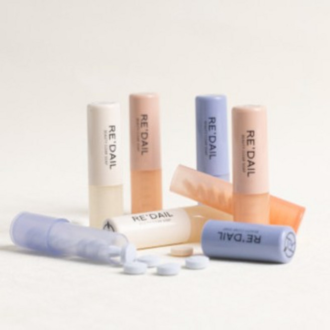 블루단종 르다일 리얼컬러 한알비누 단품 6g (12알 내외) 바디워시 일회용 올인원 여행용 미니 캠핑 클렌징 비누, PALE ROSE(핑크), 1개