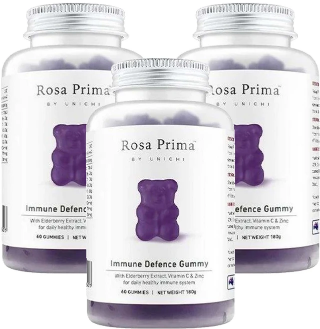 유니치 테디 랩 이뮨 디펜스 구미, 3개, 60정 - 쿠팡