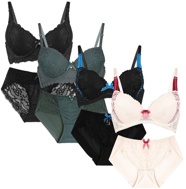볼리쉬 레이스 볼륨업몰드 와이어 여성브라팬티 8PS 브라팬티개별구매