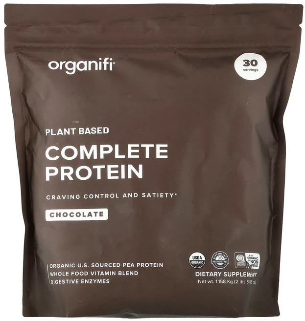 Organifi 식물성 완전 단백질 초콜릿 2lbs, 1개, 1.158kg - 쿠팡