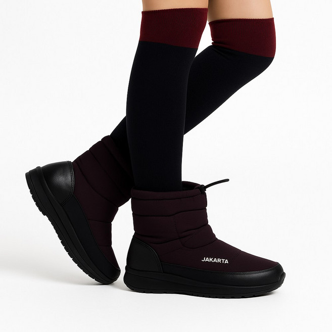 자카르타 여성 보아털 패딩 방한부츠