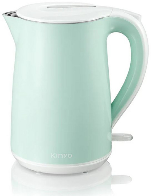 KINYO 不鏽鋼電熱水壺 1.8L 1000W, 淺綠, 1個