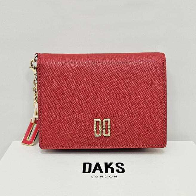 정품 닥스 컷팅 로고 여성 반지갑 THE HENEM 더스트백증정