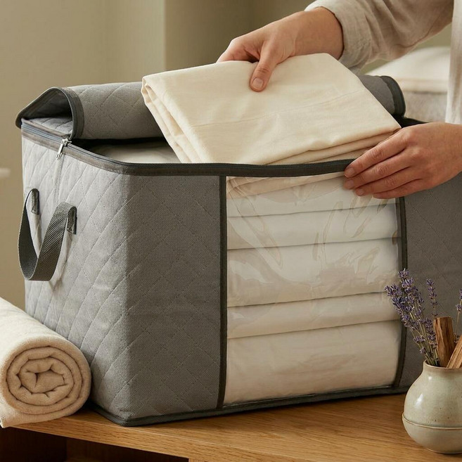 플릿플릿 이불 옷 정리함 특대형, 2개, 그레이