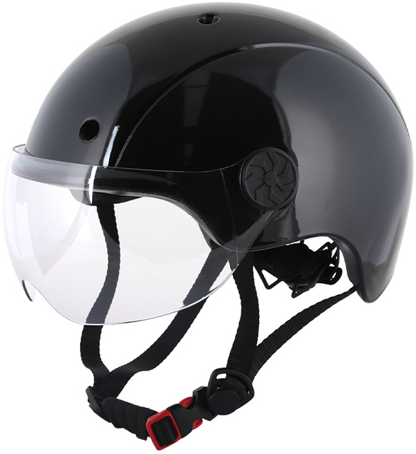 코디바이크 고급 자전거 고글 헬멧 추가고글포함, 유광블랙