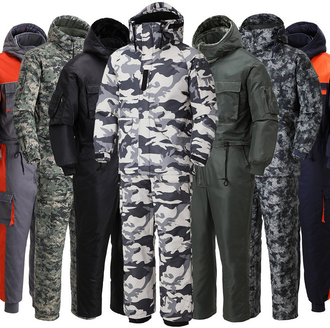 겨울 방한 낚시복 스즈끼 점프슈트 웨어 분리형 방한복 기모 패딩 안전복 우주복 정비복 근무복 작업복, KSS/9199/디지털블랙