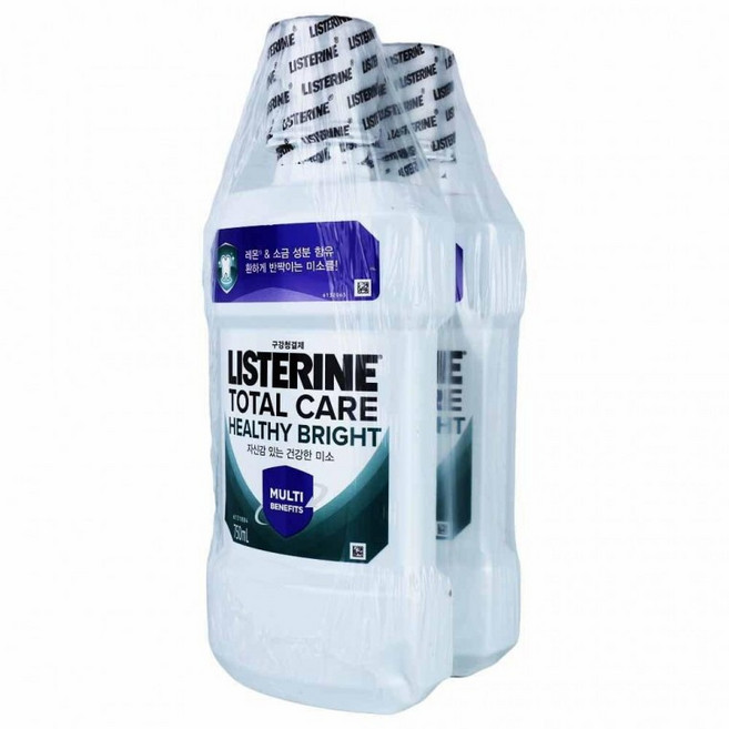 리스테린 토탈케어 헬씨브라이트액 750ml 2개입, 2개