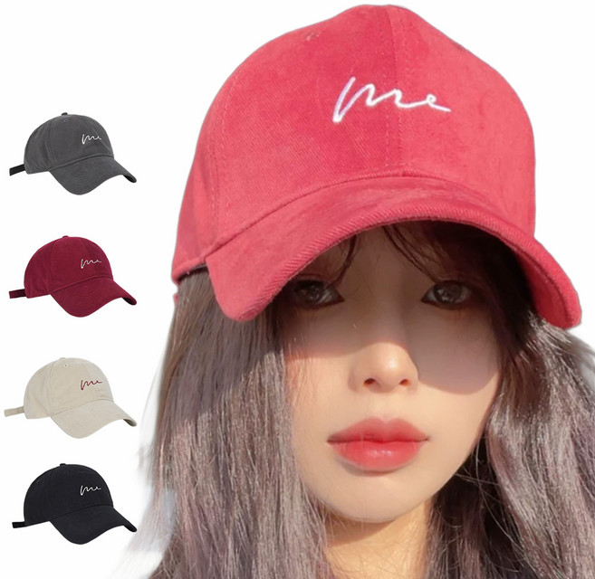 [HANNAL] 얼굴소멸 자수 볼캡 남녀공용 패션 캡모자