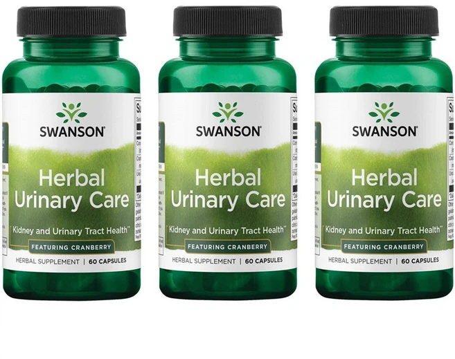 스완슨 허벌 유리너리 케어 60캡슐 X 3통 Swanson Herbal Urinary, 60정, 3개 - 쿠팡