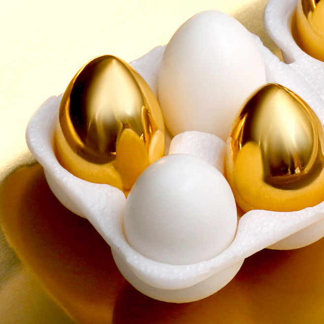 [러브넛] 24K골드 순금 행운 황금달걀 오브제 콩알 금테크 선물