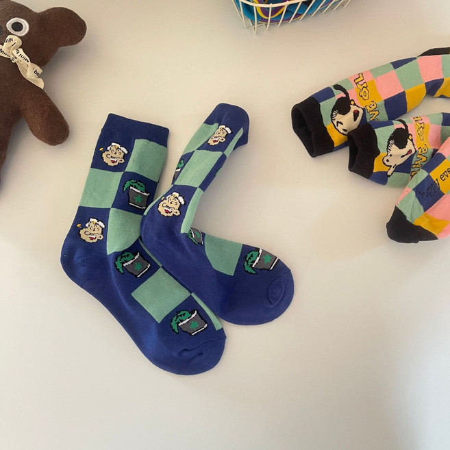 [구구번지] 남여공용 뽀빠이 양말3세트