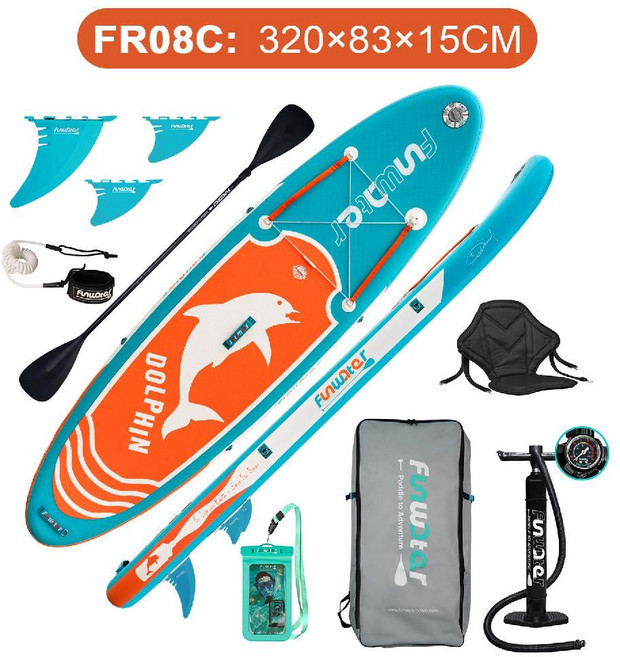 전동서핑보드 서핑용품 서핑보드 패들보드 제주액티비티 카이트서핑 서프보드, 연두색 320x83x15(모든 액세서리 포함)