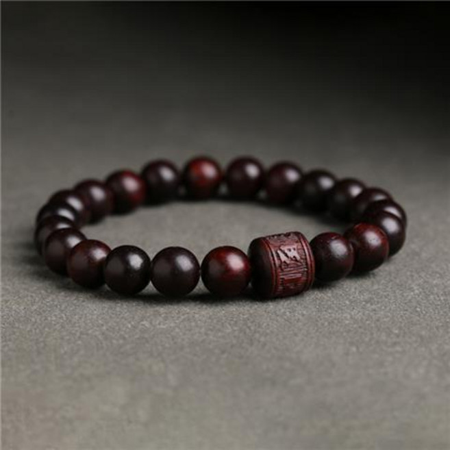 天然印度小葉紫檀佛珠手鏈