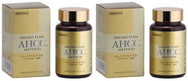 AHCC 이무노골드 SS 90캡슐 2개 일본, 90정 - 쿠팡