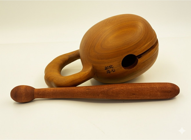 국산 목탁 살구나무 4.0인치(가장 기본 사이즈)