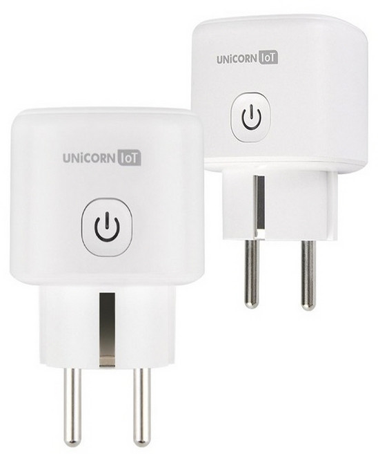 스마트플러그 유니콘IoT TS-200W 콘센트 와이파이 무선 원격제어 전기요금 절약, 8.5cm, 화이트, 1개