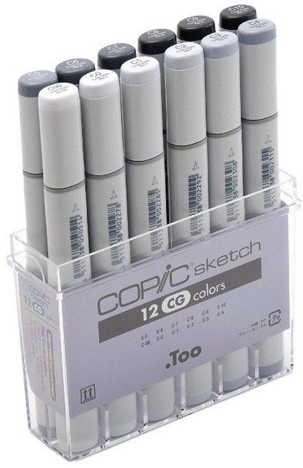 코픽 스케치마카 12색 COOL GRAY 마카세트 디자인마카 코픽마카, 단품