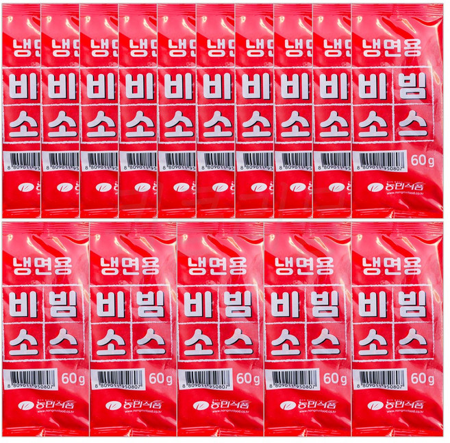 팔도맛쟁이 농민식품 냉면용 비빔장, 15개, 60g
