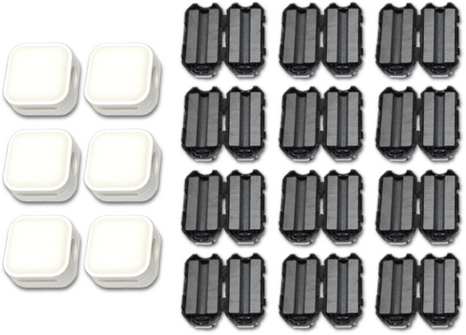 생활친구 마그네틱 홀더+페라이트코어 세트, 6세트, 화이트