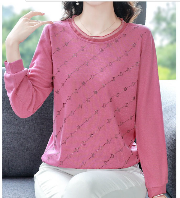 도희날다 2141 루즈핏 라운드 엄마 티셔츠 가을신상 심플한 빅사이즈