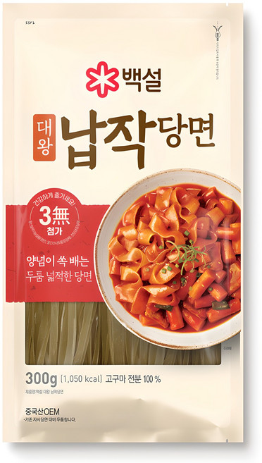 백설 대왕 납작당면, 300g, 1개