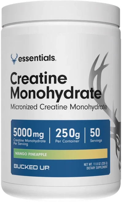 BUCKEDUP 에센셜 크레아틴 모노하이드레이트 5000mg 망고 파인애플, 1개, 250g - 쿠팡
