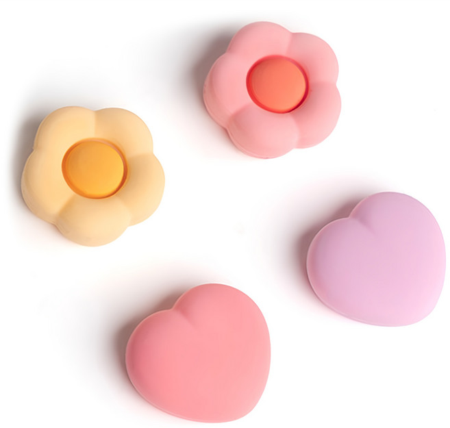 긱쉐어 캐릭터 닌텐도 스위치 조이콘 하트플라워 스틱 커버 4종 세트, 혼합색상, 1세트