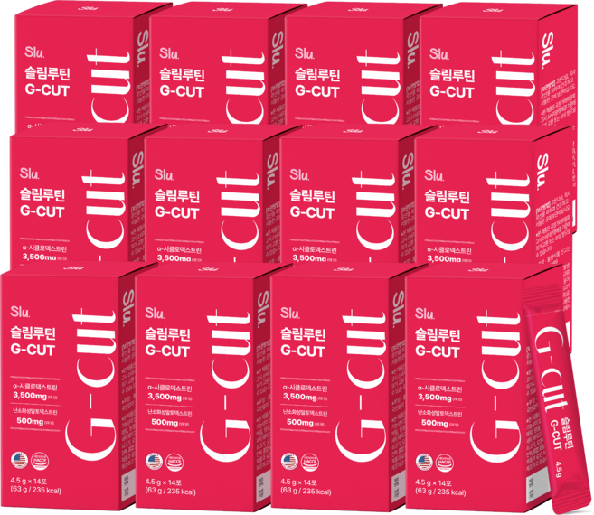 슬림루틴 슬루 G-컷 고함량 알파CD 알파시디 분말 알파시클로덱스트린 3500mg, 12박스, 14회분