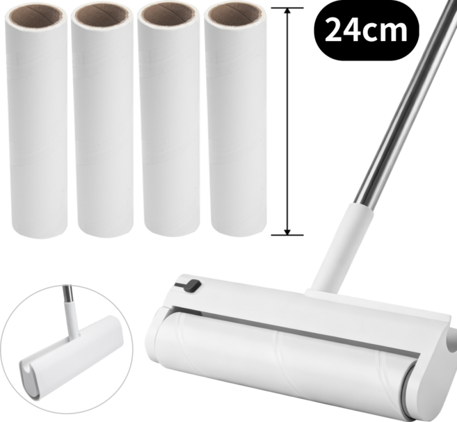 캐시랩 돌돌이 밀대 롱핸들 테이프 클리너 24cm+리필5p, 1개