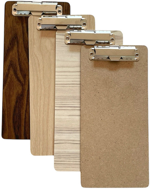 신아몰 간이 영수증 우드 클립보드 5개, 갈색