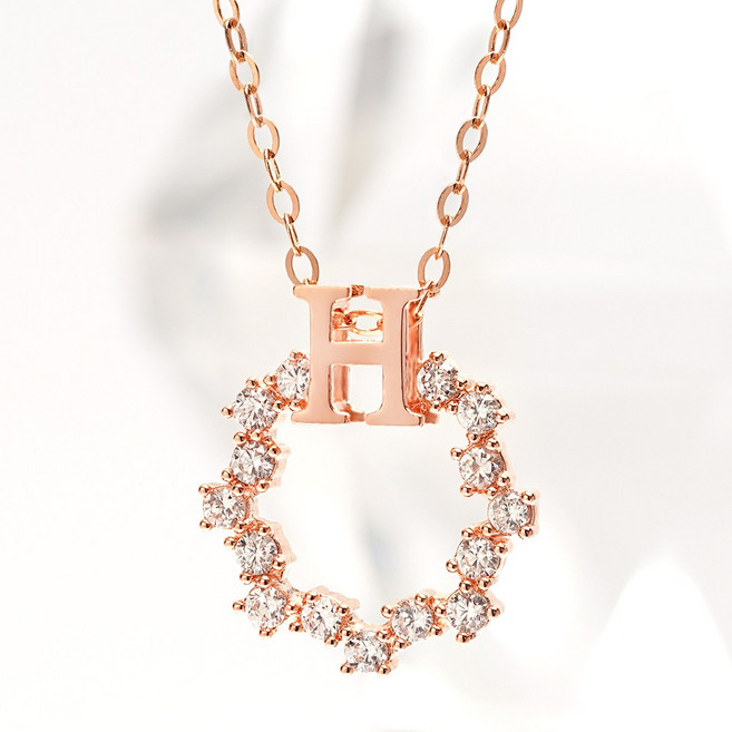 주리에떼 14K 18K 여성 골드 데일리 큐빅 헤이즐 금 목걸이