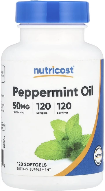 Nutricost 페퍼민트 오일 50mg 소프트젤 120정, Nutricost페퍼민트오일50mg소프트젤120정, 1개 - 쿠팡