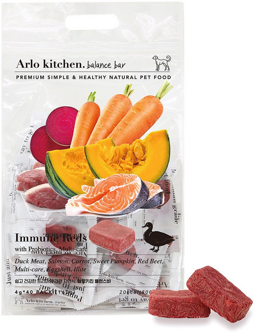 알로키친 기관지 기침 완화 자연식 이뮨레드 40개입 (160g), 오리, 160g, 1개