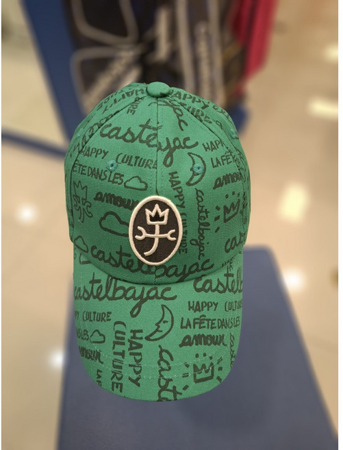 까스텔바작 레터링 프린트 로고 캡 모자 BGCWGC202GR, 그린