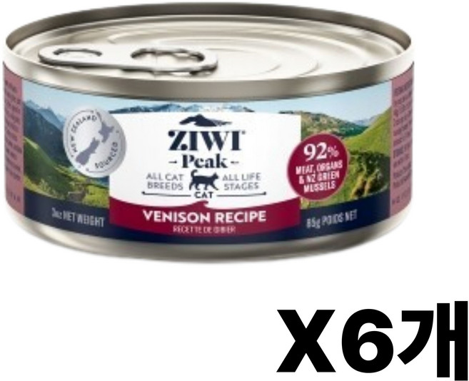 지위픽 캣 캔 식품 사슴고기 85g x 6개, 사슴